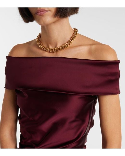 Robe Longue Opaco A Encolure Bardot Max Mara en coloris Purple