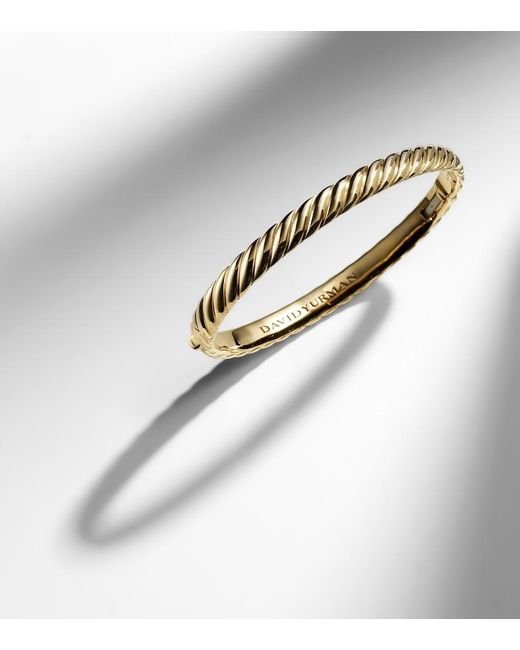 David Yurman Metallic Sculpted Cable 18Kt Bangle