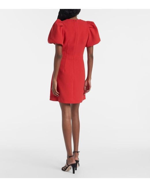 Rebecca Vallance Red Kaylee Bow-Detail Minidress