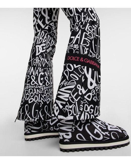 Dolce & Gabbana Multicolor Logo-print Ski Salopettes