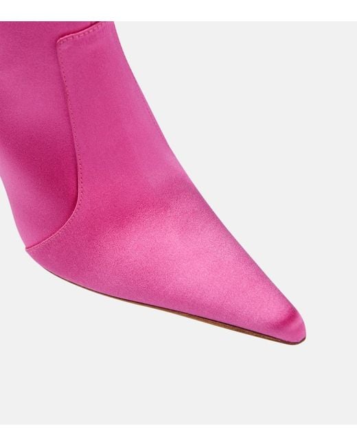 Magda Butrym Pink Satin Sock Boots