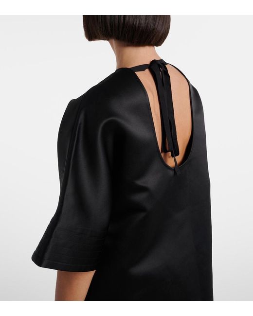 Ganni Black Open-Back Minidress