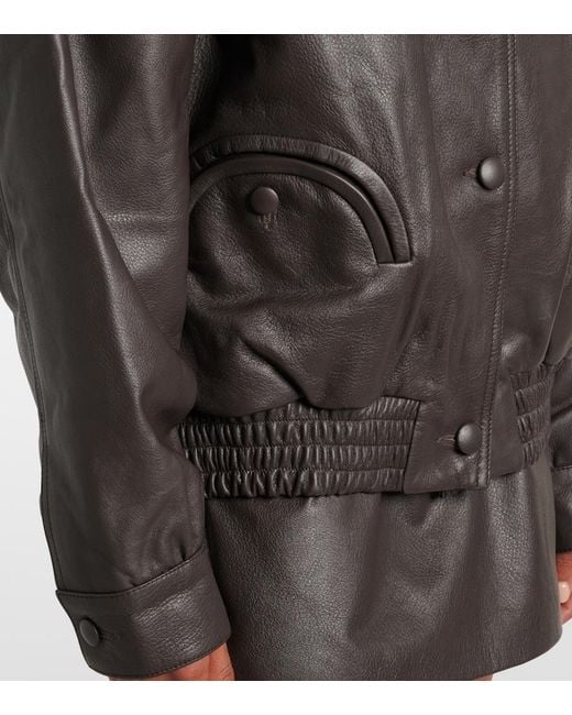 Blazé Milano Black Charlie Leather Bomber Jacket
