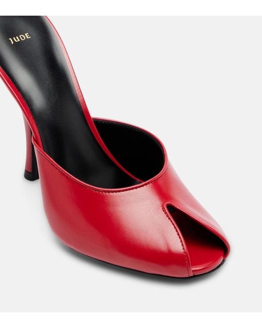 Jude Red Date Leather Mules
