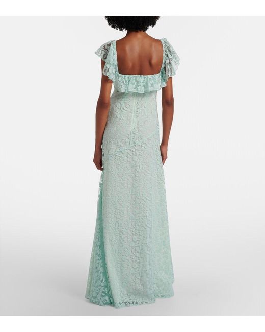 Markarian Green Katharina Lace Gown
