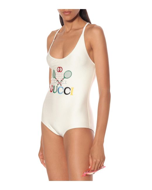 gucci swimsuit white