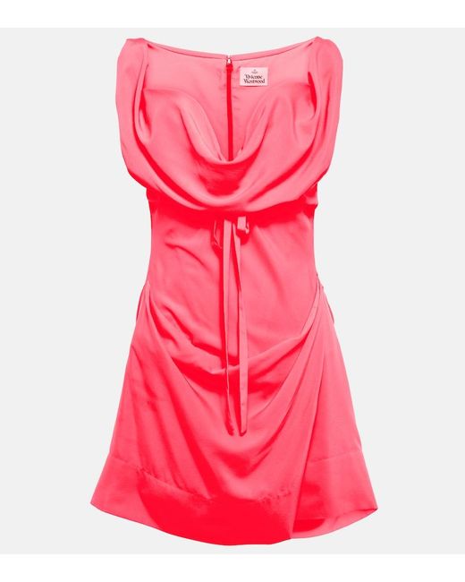 Vivienne Westwood Pink Draped Crepe Minidress