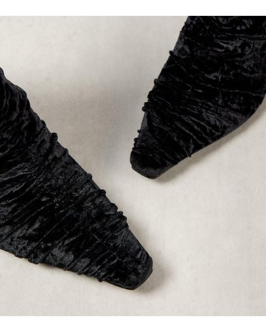 Jimmy Choo Black Lotta 85 Velvet Ankle Boots