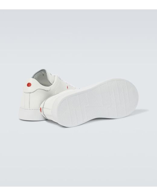 Kiton Sneakers aus Leder in White für Herren