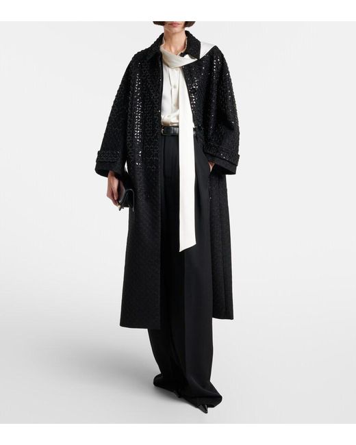 Dorothee Schumacher Black Sparkling Emotions Sequined Coat