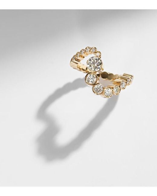 Sophie Bille Brahe White Grand Ensemble Ocean 18Kt Ring With Diamonds
