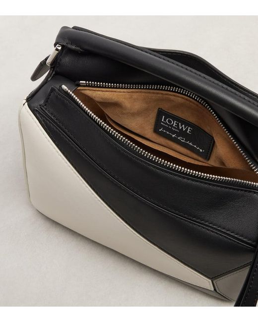 Loewe Black Tote Bag Puzzle Edge Small Aus Leder