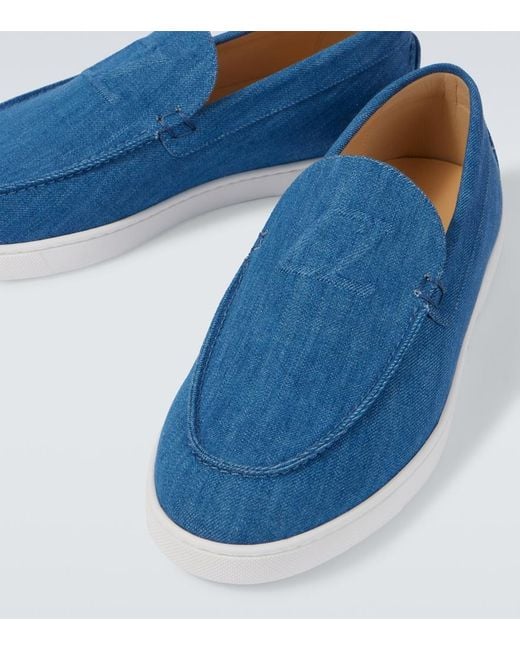 Christian Louboutin Blue 'Varsiboat' Loafers for men