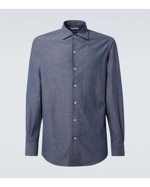 Camisa Andre De Chambray Loro Piana de hombre de color Blue