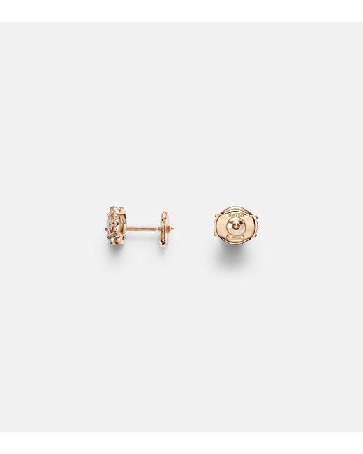 Messika White My Twin 1+2 18Kt Rose Earrings With Diamonds