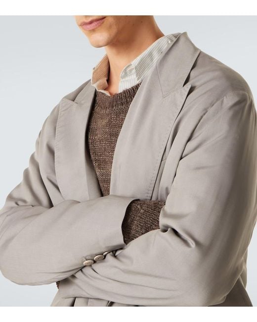 Our Legacy Gray Halt Double-Breasted Blazer for men