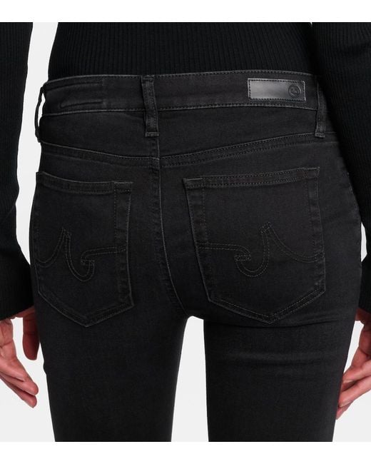AG Jeans Black Jodi Cropped Flared Jeans