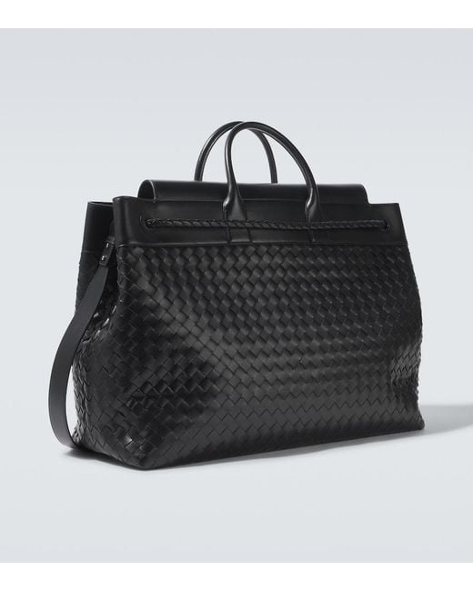 Bottega Veneta Black Andiamo Voyager Large Leather Tote Bag for men