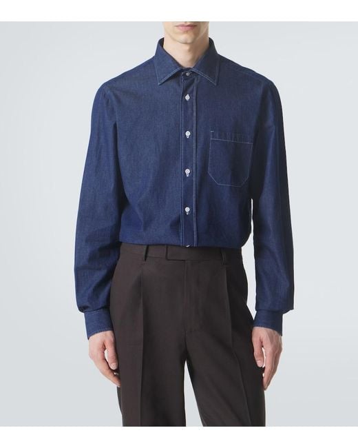 Camisa De Algodon Rubinacci de hombre de color Blue