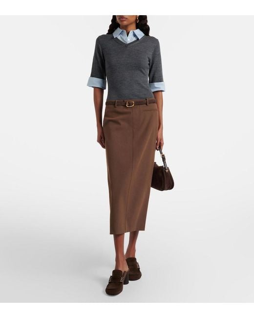 staud brown sweater dress Shoko Colorblock Sweater Dress