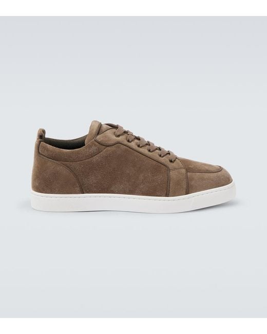 Christian Louboutin Sneakers Rantulow Aus Veloursleder in Brown für Herren