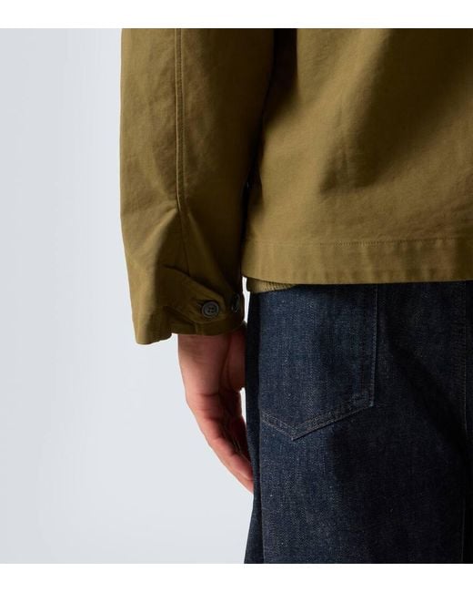 C P Company Green Lens Cotton-Blend Overshirt for men