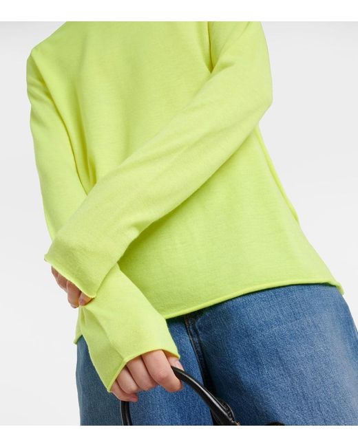 Lisa Yang Yellow Alba Cashmere Sweater