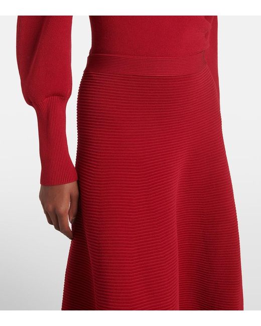 Jonathan Simkhai Red Midirock Jennifer Aus Rippstrick