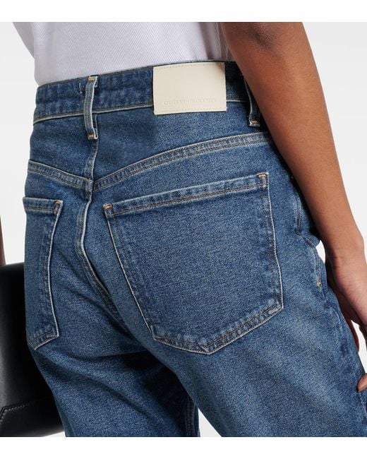 Citizens of Humanity Blue Zurie Mid-Rise Straight Jeans