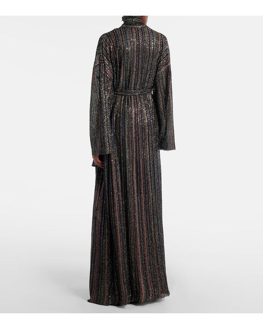 Missoni Black Chevron Lame Cardigan