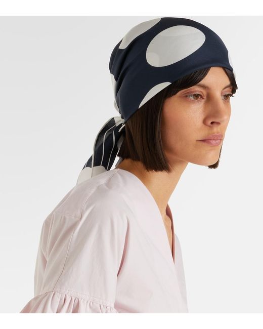 Jacquemus Blue Cour Printed Silk Scarf