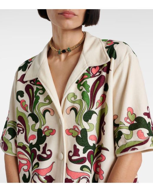 Camisa Inamorata En Mezcla De Algodon Adriana Degreas de color White