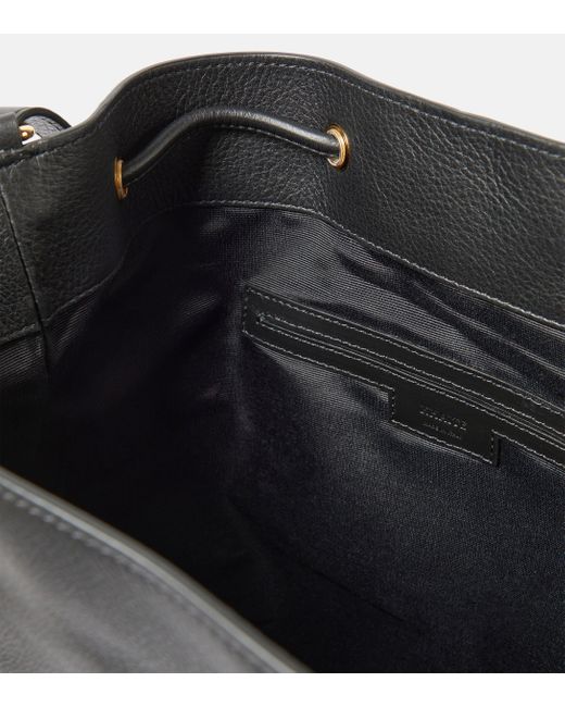 Khaite Greta Large Leather Bucket Bag in Black | Lyst UK