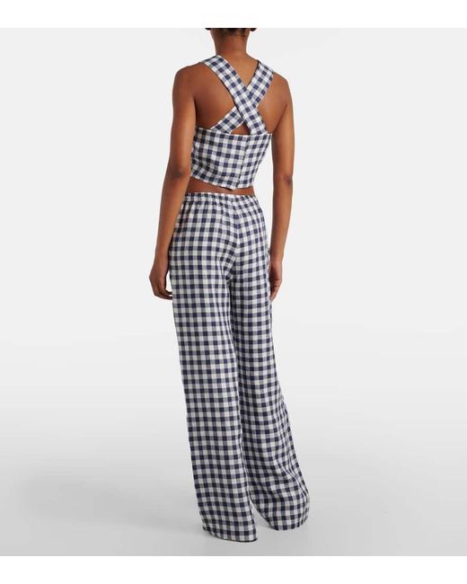 Asceno Blue Weite Hose Aurelia Aus Leinen
