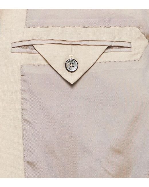 Zegna Natural Trofeo Wool And Linen Suit for men