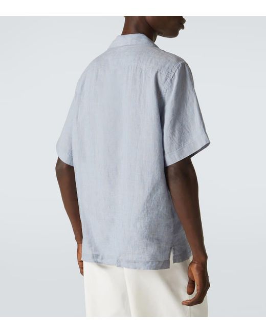 Camisa Angelo De Lino Frescobol Carioca de hombre de color Blue