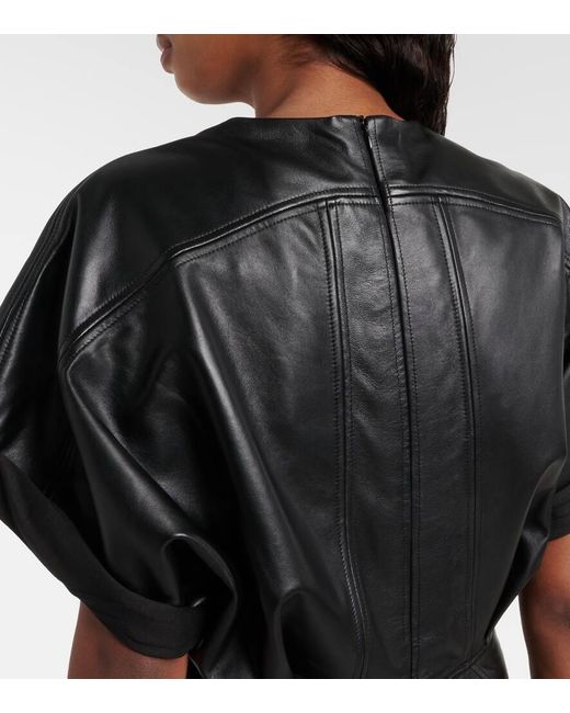 Isabel Marant Black Faustilia Leather Minidress