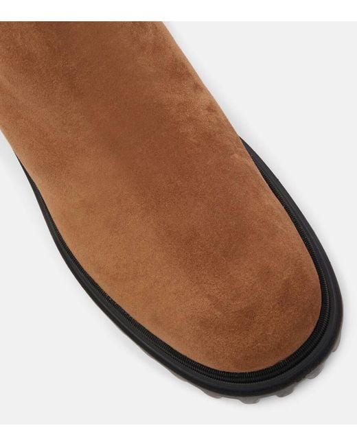 Hogan Brown H700 Stivali Suede Knee-High Boots