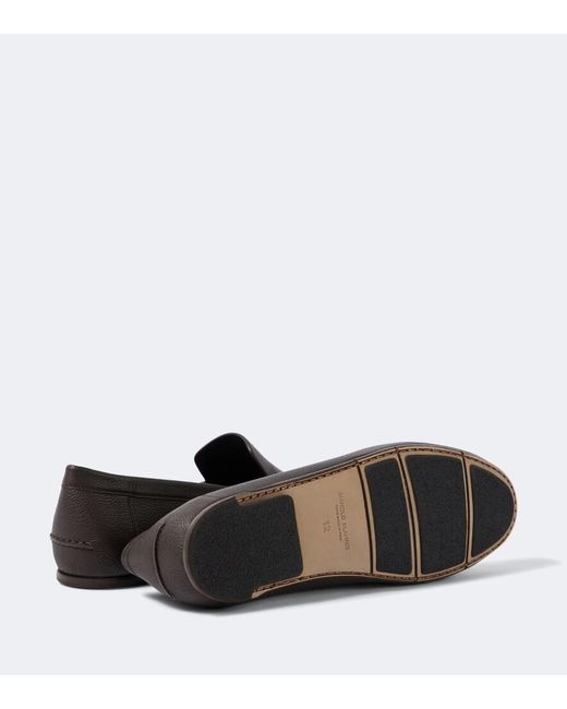 Manolo Blahnik Black Alder Leather Loafers for men