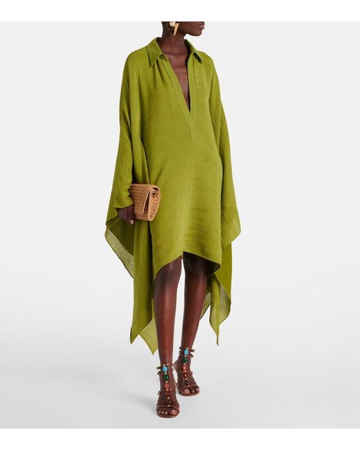 ‎Taller Marmo Green Guadalupe Pleated Kaftan