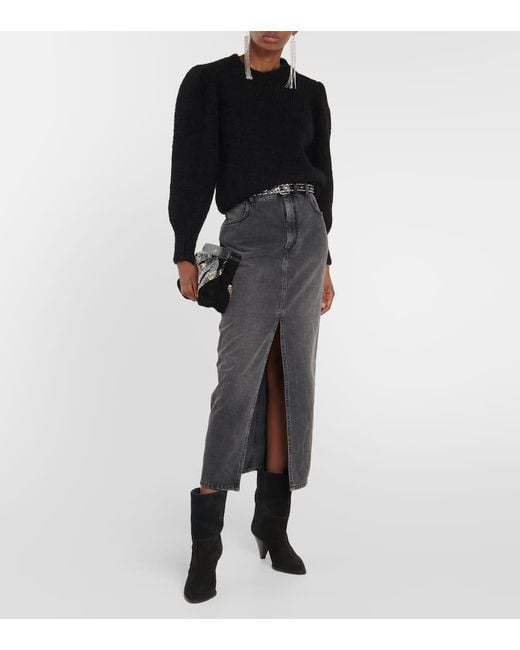 Isabel Marant Black Ankle Boots Rouxa Aus Veloursleder