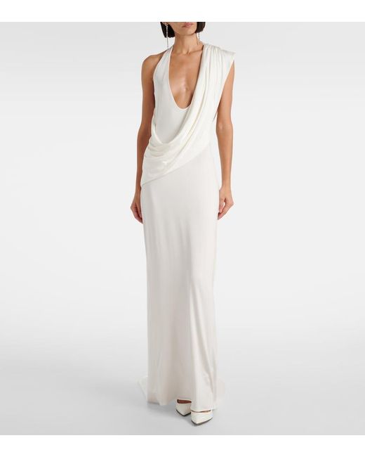 Magda Butrym White Draped Gown