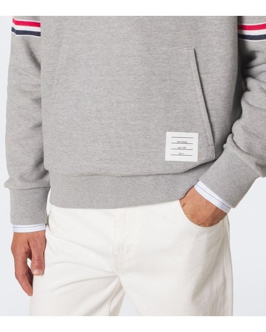 Thom Browne Gray Cotton Pique Sweatshirt for men
