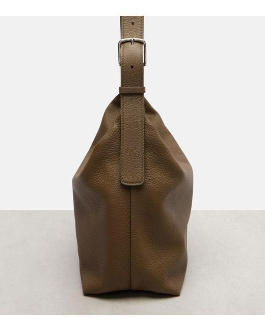 The Row Brown Schultertasche Isa Aus Leder