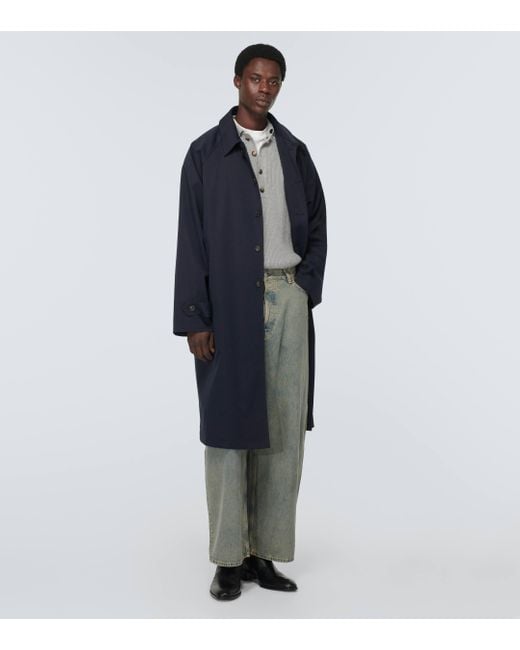 Frankie Shop Blue Gaia Oversized Double-breasted Coat for men