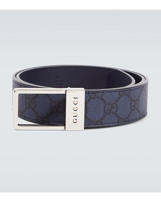 Cinturon de lona GG Gucci de hombre de color Blue