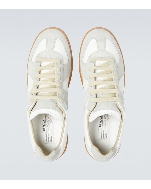 Maison Margiela Multicolor Replica Leather And Suede Sneakers for men
