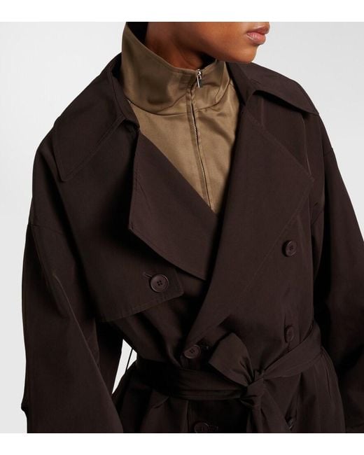 Frankie Shop Brown Mavis Oversized Trench Coat