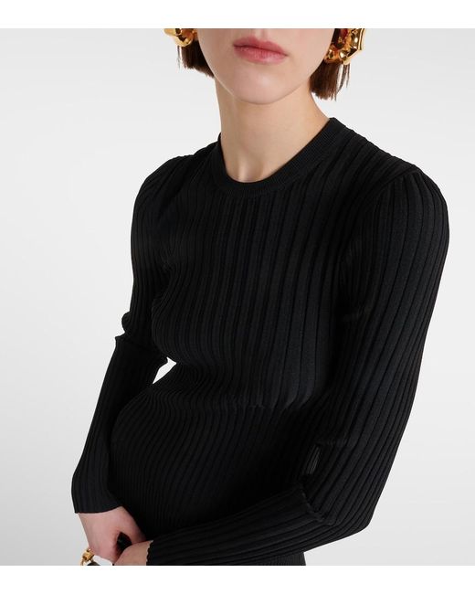 Altuzarra Black Seyrig Ribbed-Knit Jersey Maxi Dress