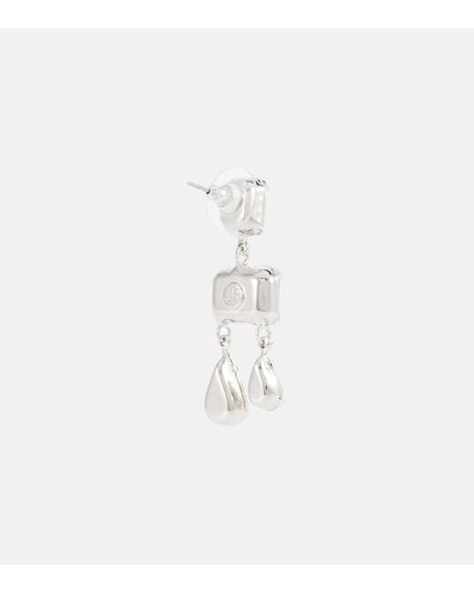 Jennifer Behr White Lucille Embellished Earrings